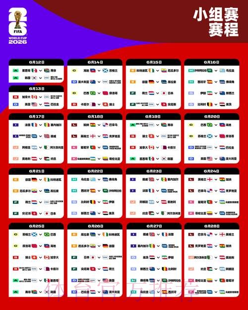 2026世界杯赛程最新完整安排查询入口 2026世界杯赛程最新完整安排查询入口